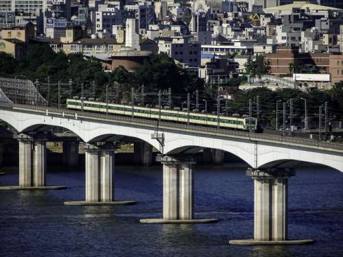 Dangsan Railway Bridge in Seoul, South Korea free photo