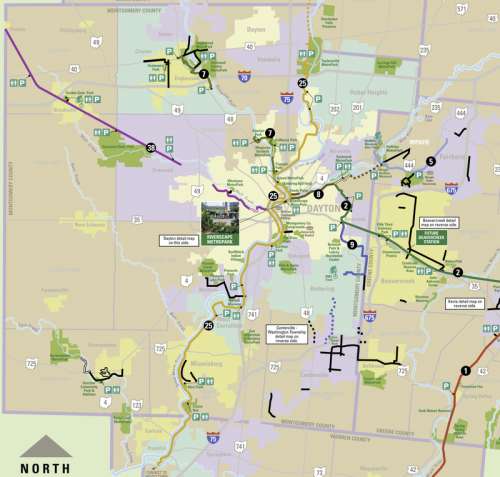 Dayton Regional Bike Trail Map in Ohio free photo