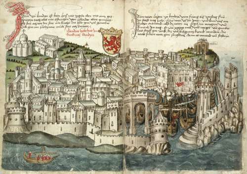Depiction of Candia, 1487 in Heraklion, Greece free photo