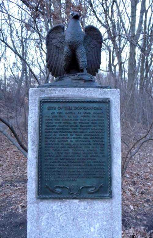 Dongan Oak memorial in Prospect Park remembering Battle of Long Island free photo