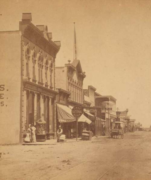 Downtown Albuquerque in 1880 in New Mexico free photo