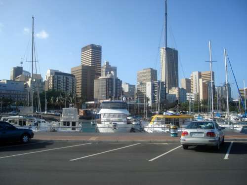 Durban Harbor with Boats in South Africa free photo
