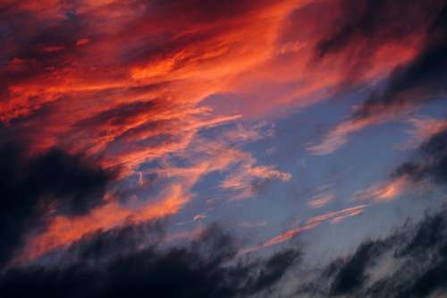 Dusk and Red Skies free photo