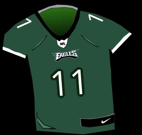 Eagles NFL Jersey Vector Clipart free photo