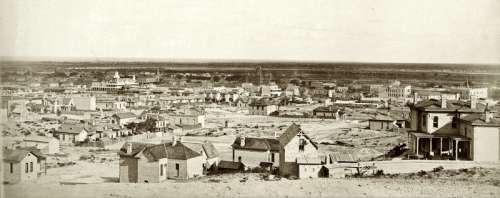El Paso Cityscape in 1880 in Texas free photo