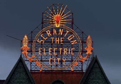 Electric City sign in Scranton, Pennsylvania free photo