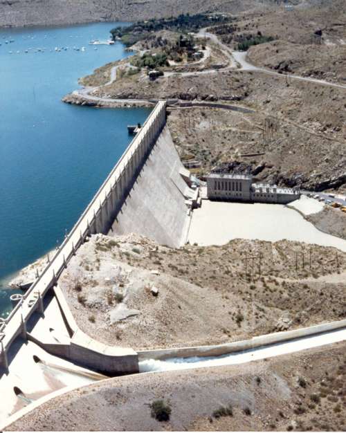 Elephant Butte Dam and Landscape in New Mexico free photo