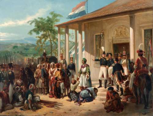 End of the Java War in 1830 in Indonesia free photo