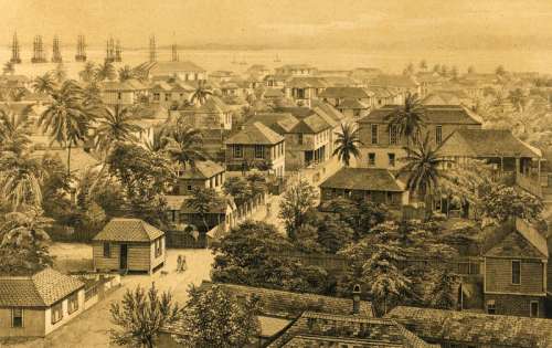 Falmouth in the 1840s in Jamaica free photo