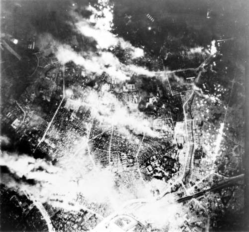 Firebombing of Tokyo during World War II free photo