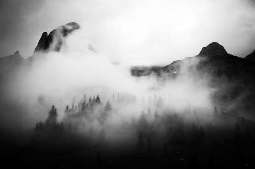 Fog and Mist over the mountains in Gemeinde Annaberg Lungotz Austria free photo