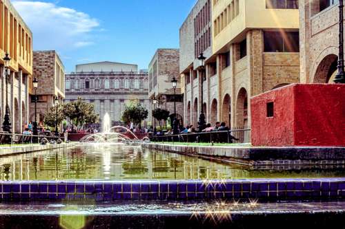 Fountains and Cityscape in Guadalajara, Mexico free photo