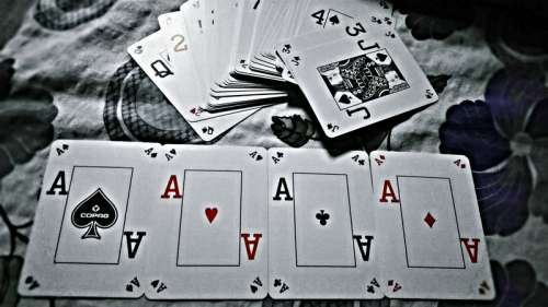 Four Aces from a deck of Cards free photo