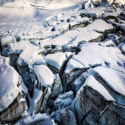 Fractured Snow in Fiordland National Park, New Zealand free photo