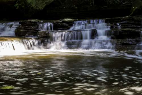 Frontal View of the Small Falls at Cayuhoga Valley National Park, Ohio free photo