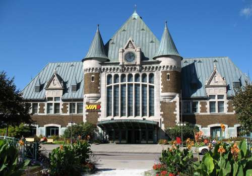 Gare du Palais Train Station in Quebec City, Canada free photo