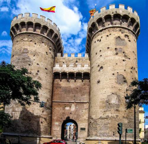Gate Towers of Quart in Valencia, Spain free photo