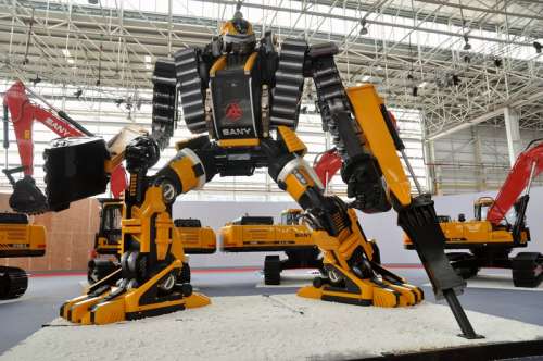 Giant Robot at a exhibition free photo