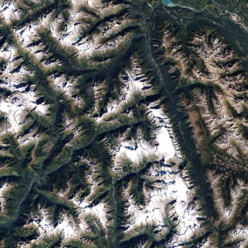 Glacier National Park as seen from space in British Columbia, Canada free photo