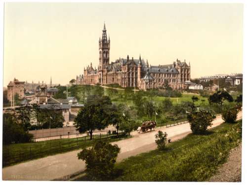 Glasgow University circa 1900 free photo