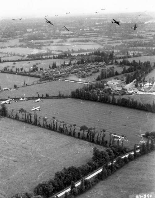 Gliders are delivered to the Cotentin Peninsula during D-Day, World War II free photo