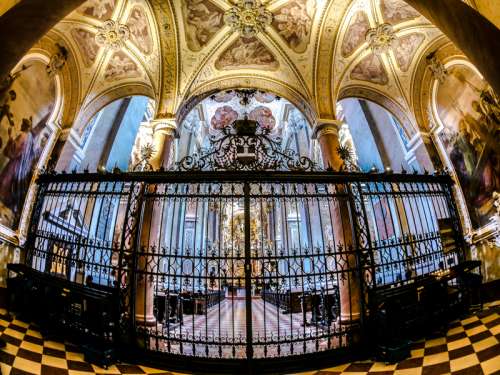 Golden Church interior in Vienna, Austria free photo