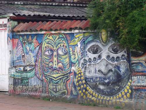Graffiti on the Wall in Bogota, Colombia free photo