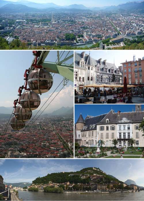 Grenoble, France collage free photo