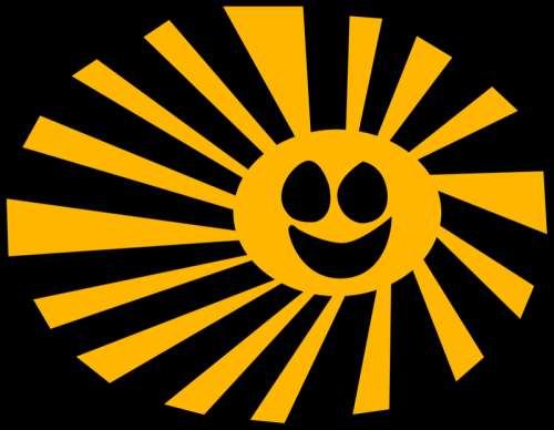 Happy Sun vector clipart free photo