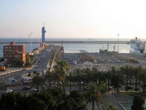 Harbour of Almería in Spain free photo
