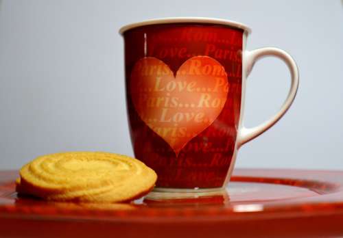 Heart Cup and Cookie free photo