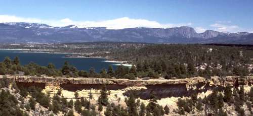 Heron Lake scenic landscape in New Mexico free photo