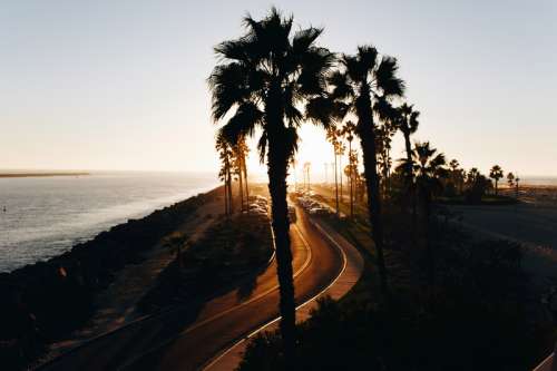 Highway road landscape around San Diego, California free photo