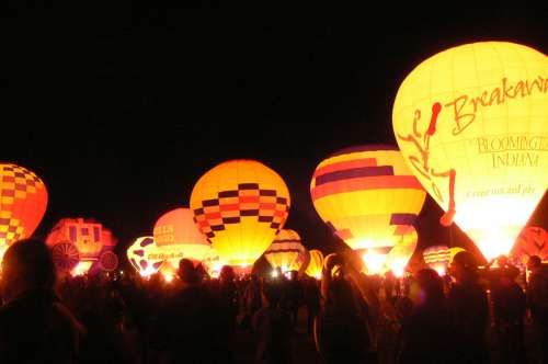 Hot Air Balloon Glow in Albuquerque, New Mexico free photo