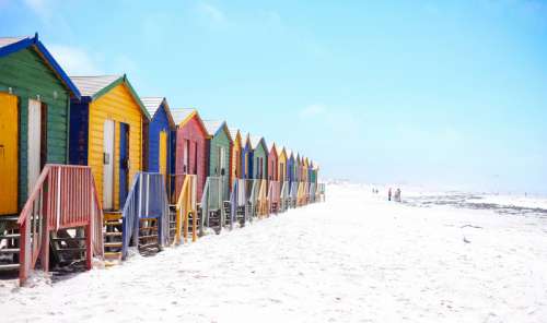 Houses on the Beach in Cape Town South Africa free photo