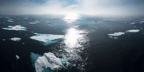 Ice Flows on Water in Greenland free photo