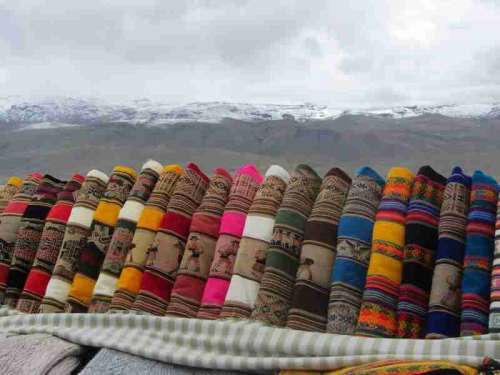 Incan Fabric Patterns in Machu Picchu, Peru free photo