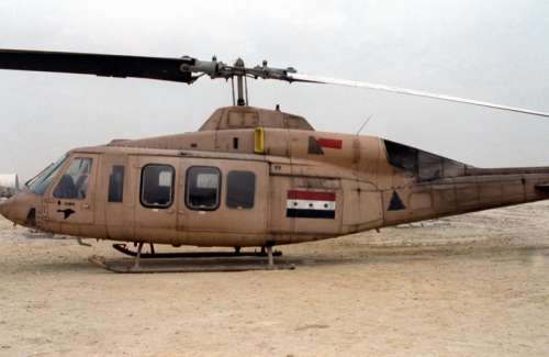 Iraqi Air Force Bell 214ST transport helicopter in the Gulf War free photo