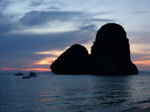 Islands at Dusk in Thailand free photo