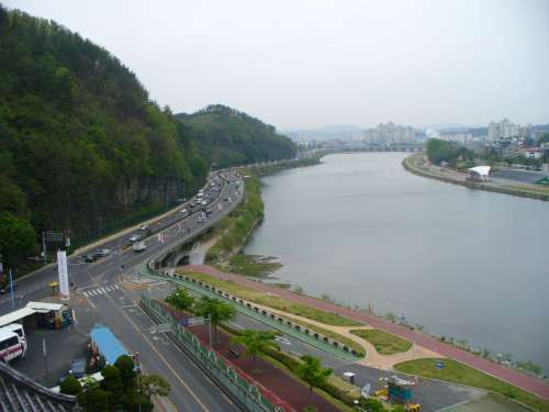 Jinju and the Nam River in South Korea free photo