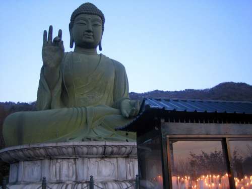 Joabulsang bronzed Buddha in Cheonan, South Korea free photo