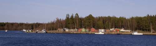 Kurtinhauta fishing harbour in Haukipudas, Finland free photo