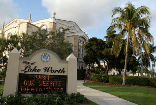 Lake Worth City Hall Building in Florida free photo