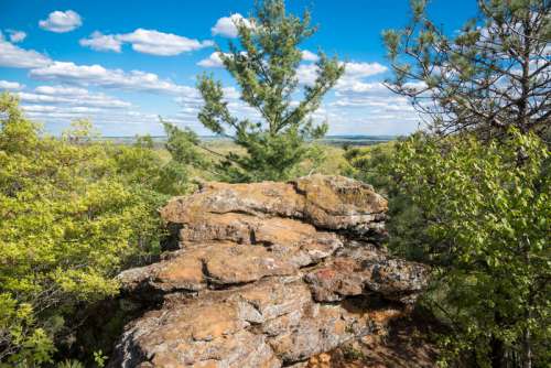 Landscape and scenery at Porky Point at Levis Mound, Wisconsin free photo