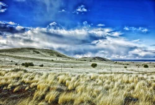 Landscape and skies in New Mexico free photo