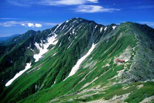 Landscape of Mount Aino in Japan free photo