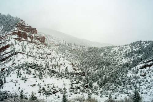 Landscape of the Winter at Grand Junction, Colorado with snow free photo