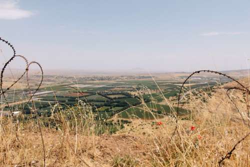 Landscapes and farms at Bental, Merom Golan, Israel free photo