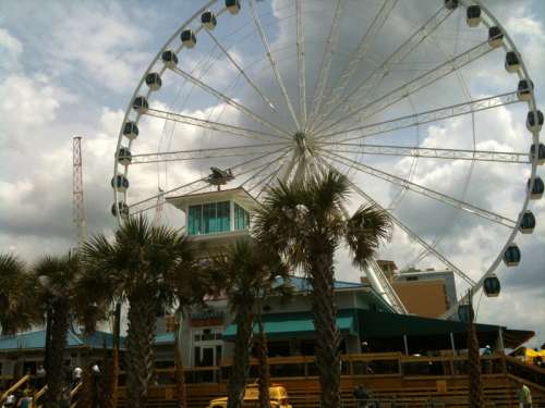 Landshark Bar and Skywheel at Myrtle Beach, South Carolina free photo