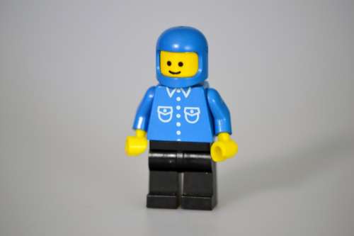 Lego Man in Helmet free photo